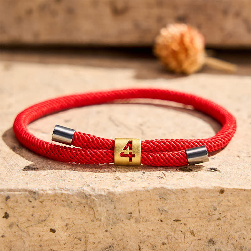 Single-Digit Angel Numbers Adjustable String Protection Bracelet