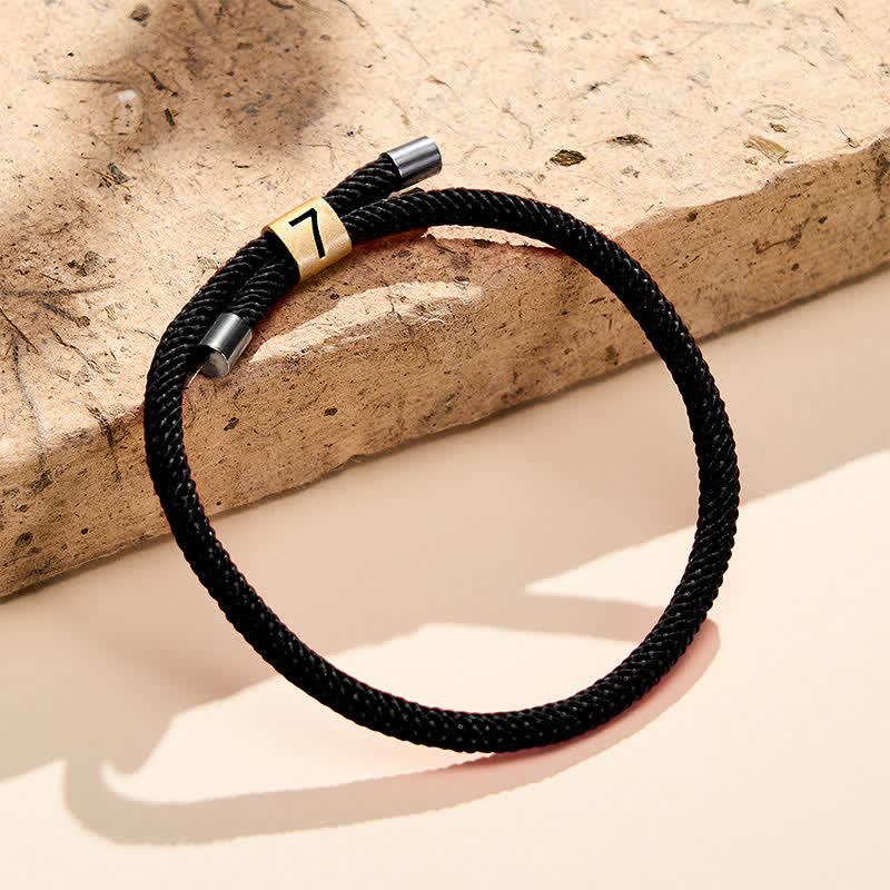 Single-Digit Angel Numbers Adjustable String Protection Bracelet