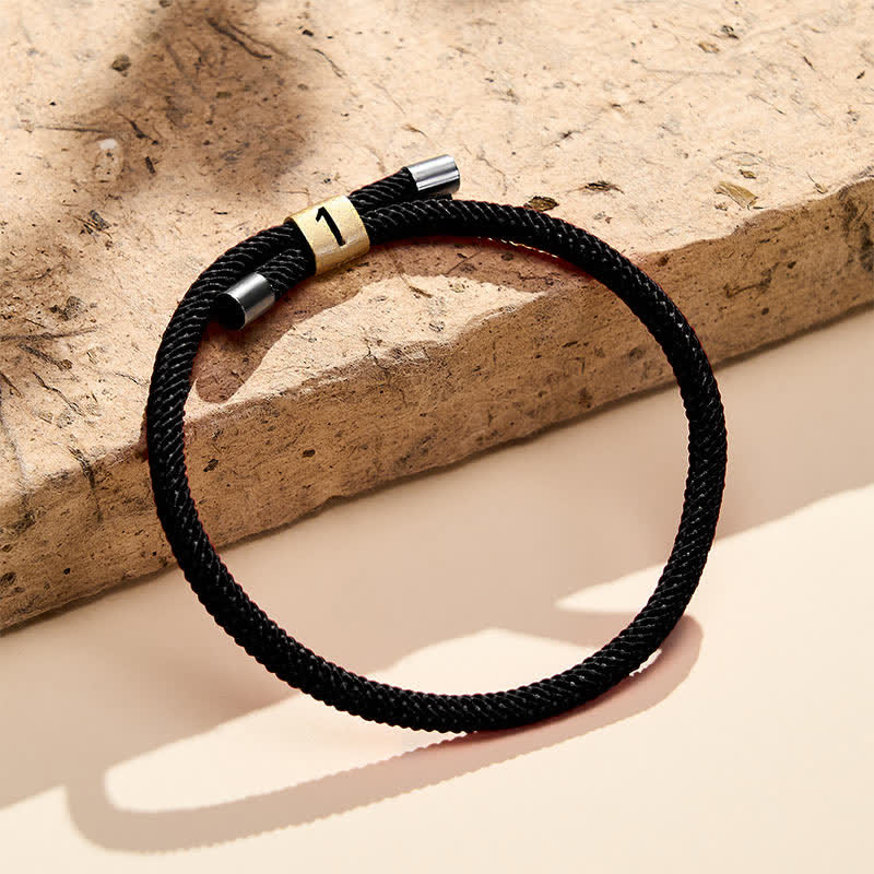 Single-Digit Angel Numbers Adjustable String Protection Bracelet