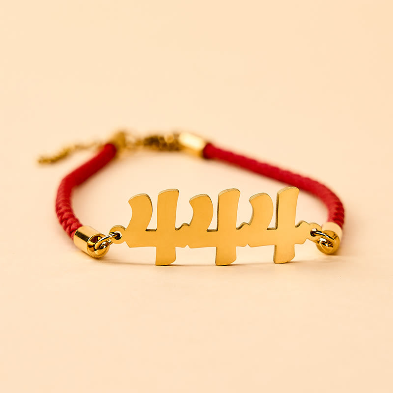 Angel Numbers Titanium Steel Adjustable String Faith Bracelet