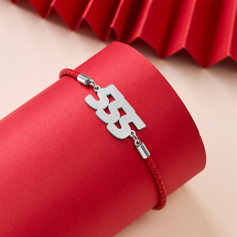 Angel Numbers Titanium Steel Adjustable String Faith Bracelet