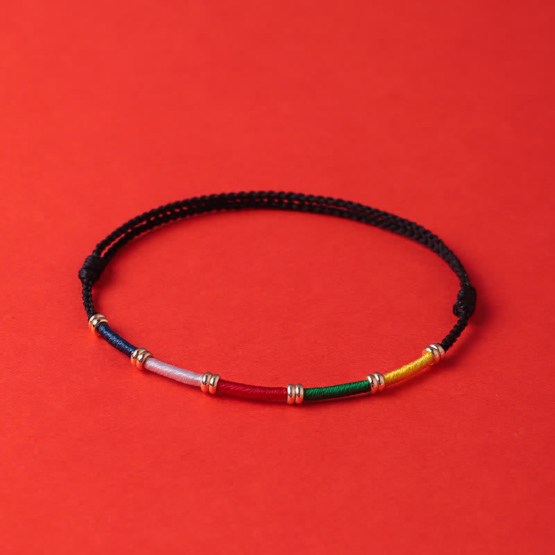 Handmade Five Color Wind Horse Prayer Flag Protection Bracelet