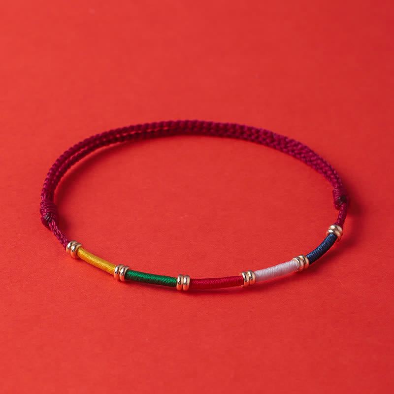 Handmade Five Color Wind Horse Prayer Flag Protection Bracelet
