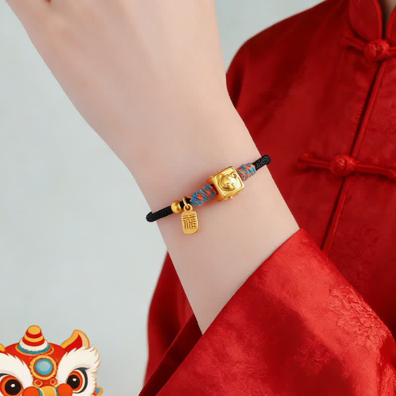 Handmade Red String Chinese Zodiac Luck Fu Charm Bracelet