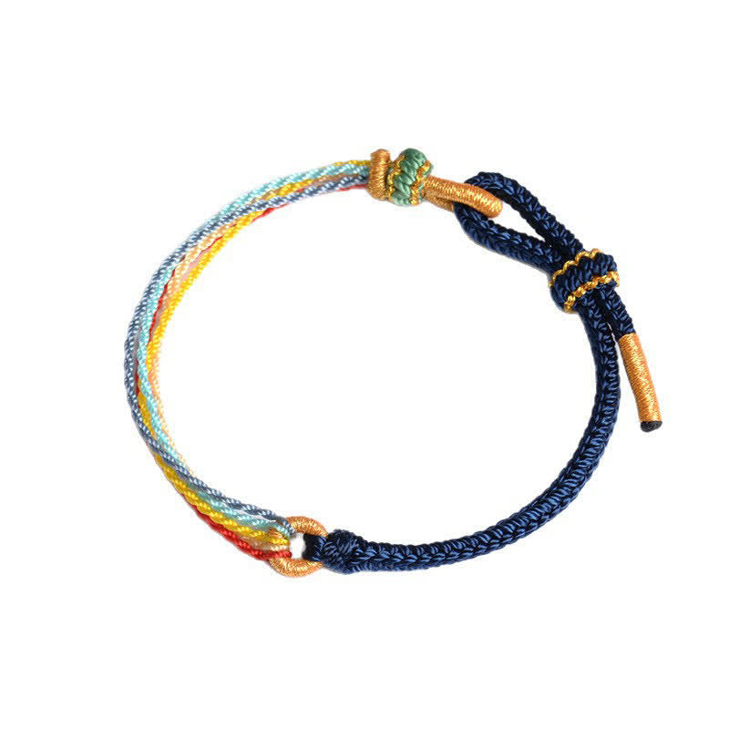 Handmade Five Color String Protection Braided Bracelet