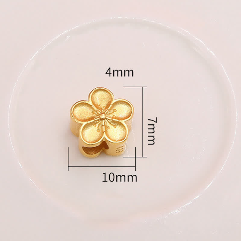 Hand-Woven String Peach Blossom Knotting Connection Double Layer Bracelet