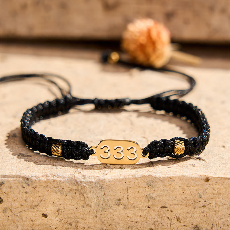 Angel Numbers Red Black Braided String Connection Bracelet
