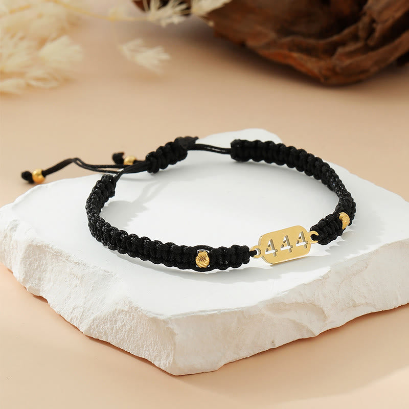 Angel Numbers Red Black Braided String Connection Bracelet