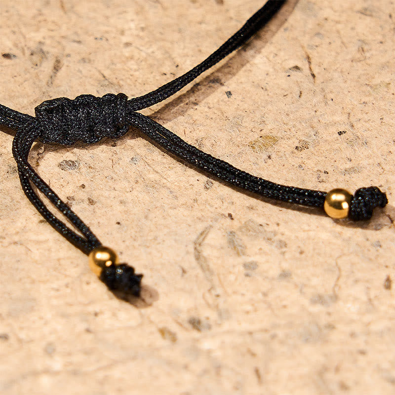 Angel Numbers Red Black Braided String Connection Bracelet