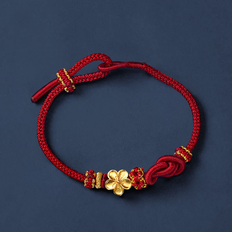 Flower Braided Rope Knot Adjustable Bracelet