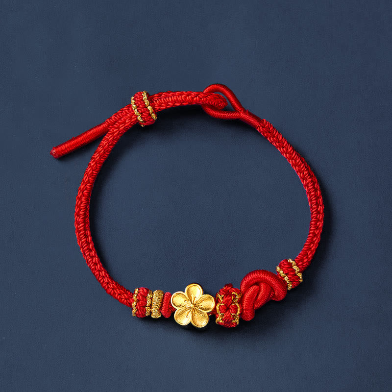 Flower Braided Rope Knot Adjustable Bracelet