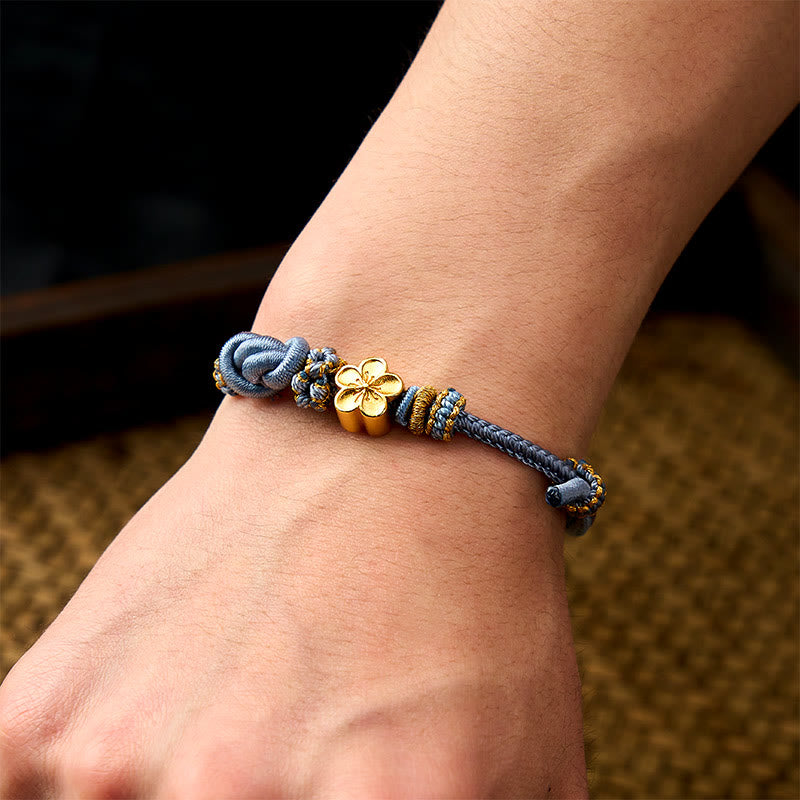 Flower Braided Rope Knot Adjustable Bracelet