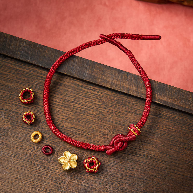 Flower Braided Rope Knot Adjustable Bracelet
