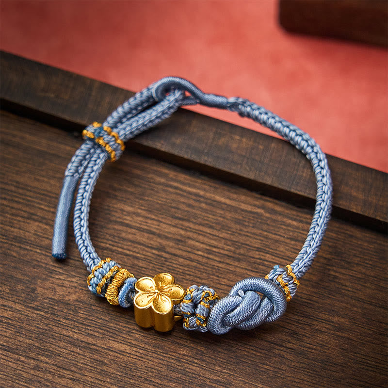 Flower Braided Rope Knot Adjustable Bracelet
