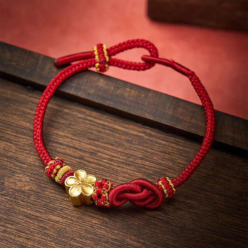 Flower Braided Rope Knot Adjustable Bracelet