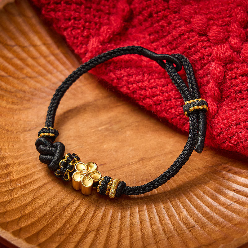 Flower Braided Rope Knot Adjustable Bracelet