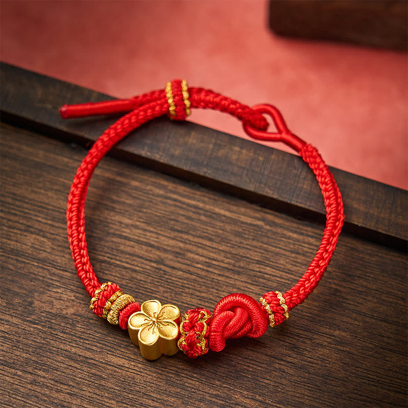 Flower Braided Rope Knot Adjustable Bracelet