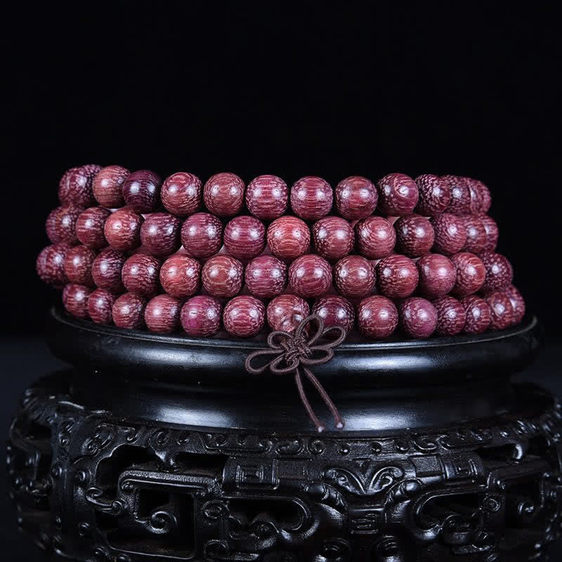 Natural Peltogyne Gourd 108 Bead Mala