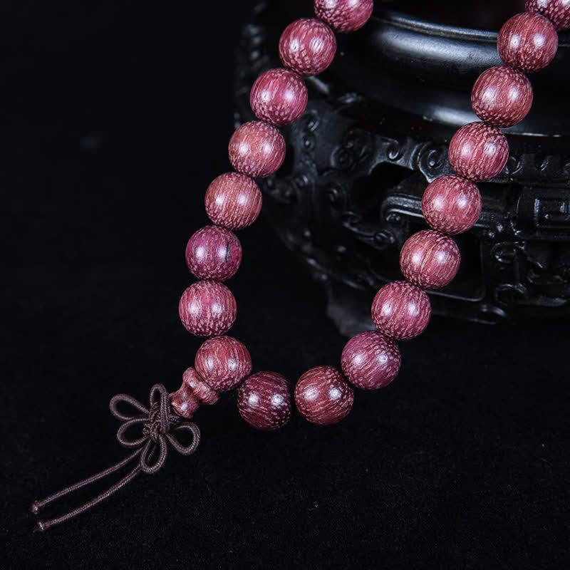 Natural Peltogyne Gourd 108 Bead Mala