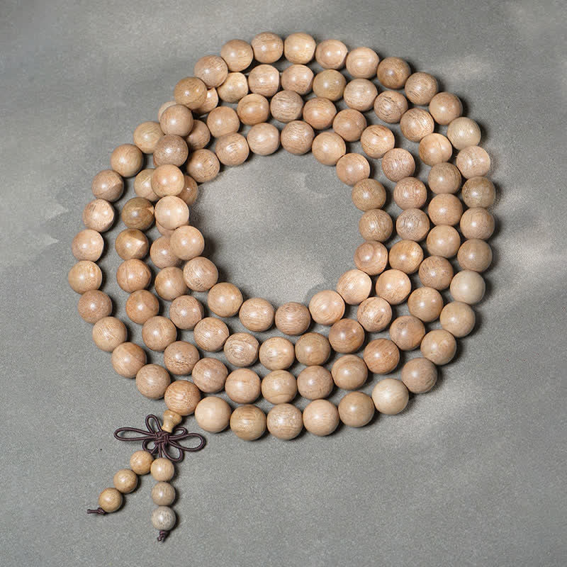 Natural Camphor Wood Perseverance 108 Bead Mala