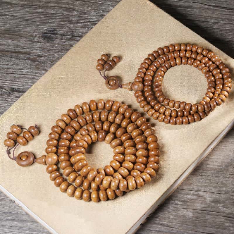 Natural Abelia Biflora Wood Protection 108 Bead Mala