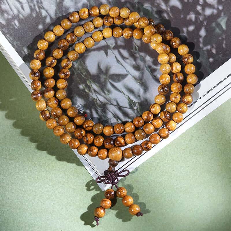 Natural Marblewood Harmony 108 Bead Mala