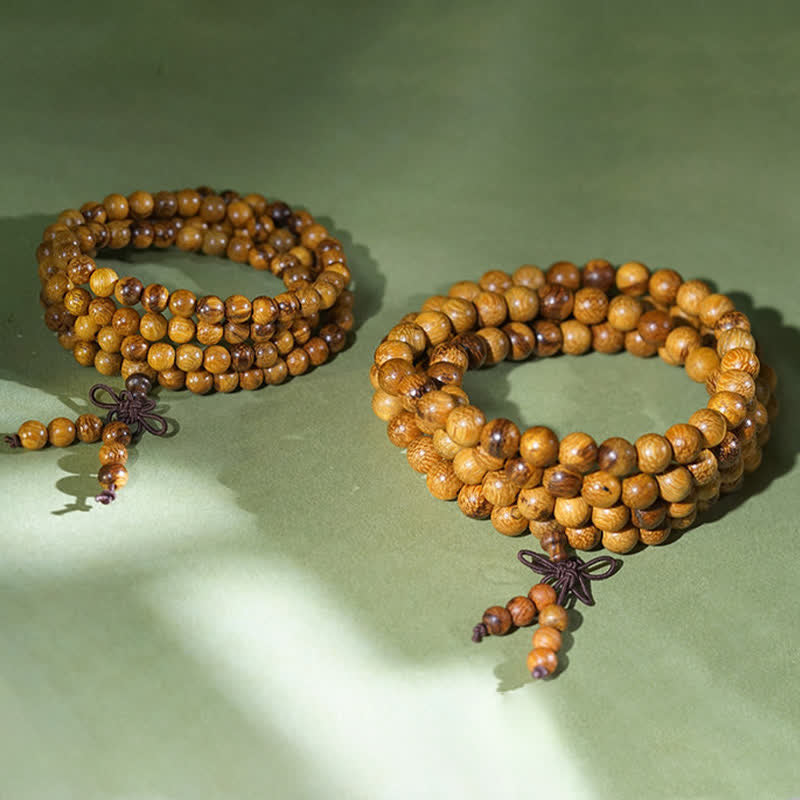 Natural Marblewood Harmony 108 Bead Mala