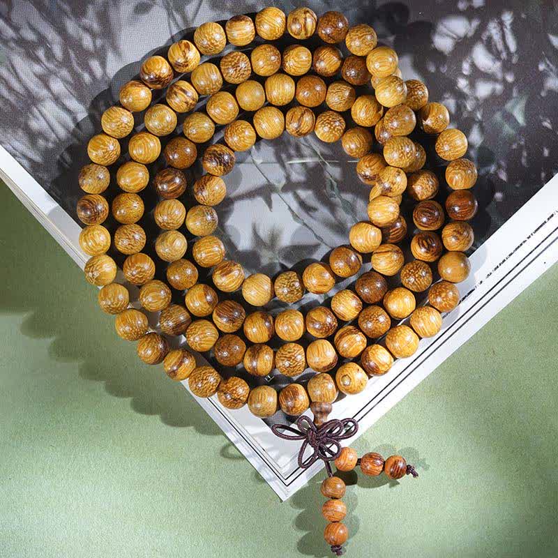 Natural Marblewood Harmony 108 Bead Mala