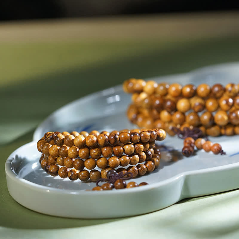 Natural Marblewood Harmony 108 Bead Mala