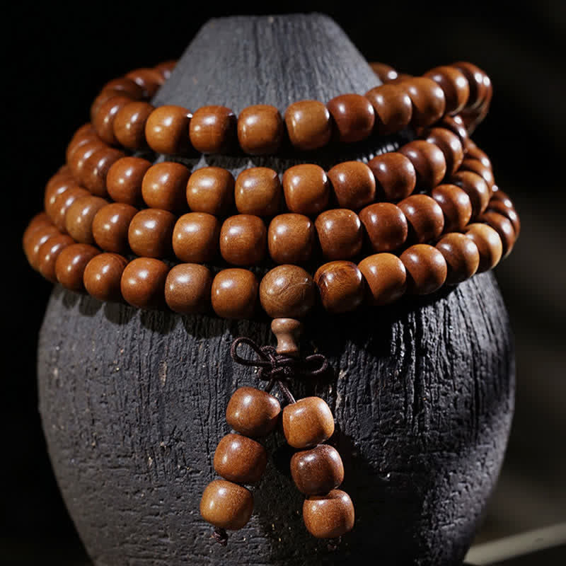Natural Jujube Wood 108 Bead Mala