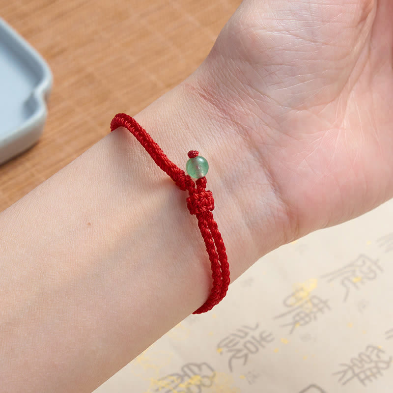 Green Aventurine Red String Balance Bracelet