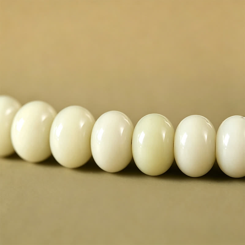 White Bodhi Seed Bodhisattva Tara Hope Hand-Woven Ethnic 108 Bead Mala