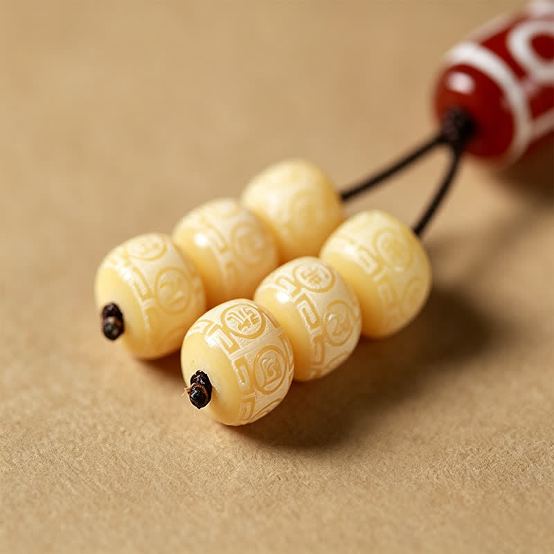 Bodhi Seed Hand-Woven Peace Vintage 108 Bead Mala