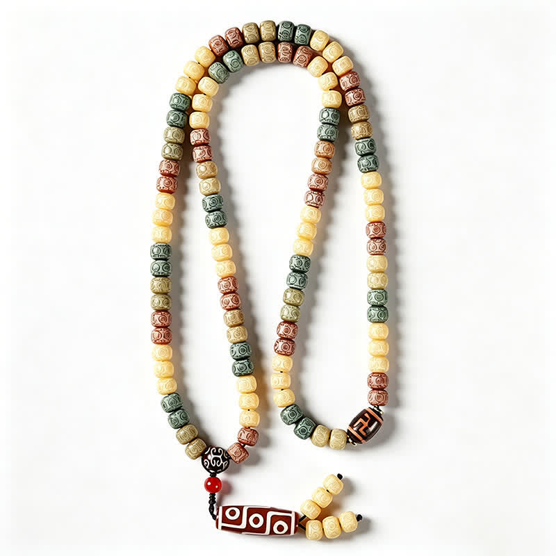 Bodhi Seed Hand-Woven Peace Vintage 108 Bead Mala