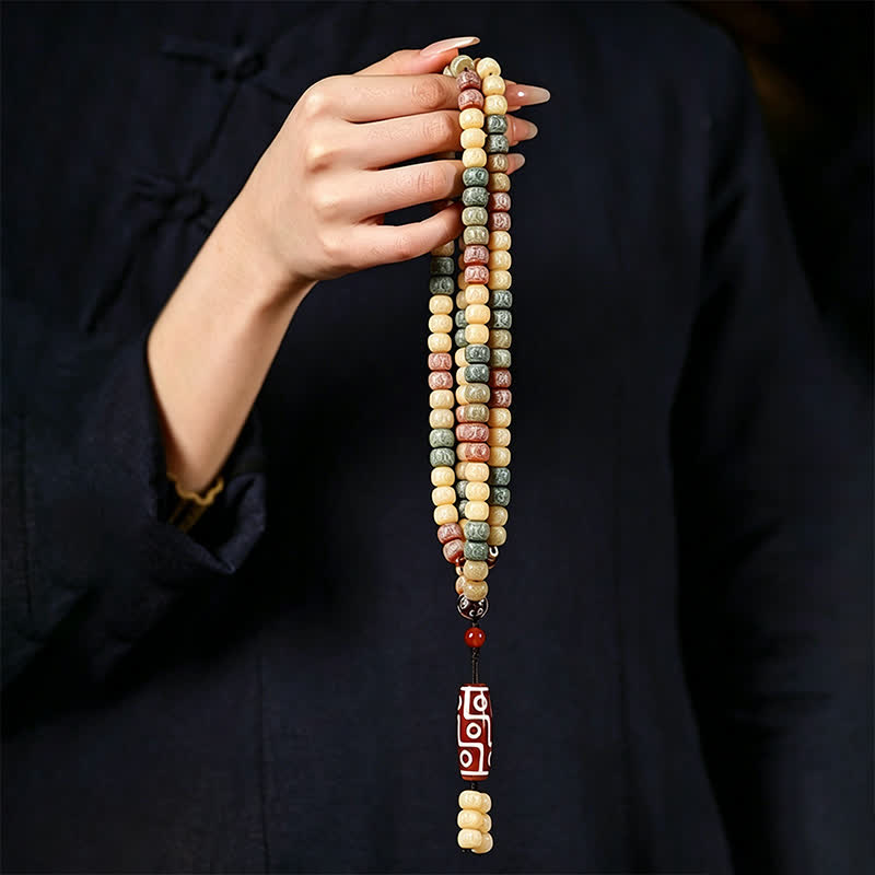 Bodhi Seed Hand-Woven Peace Vintage 108 Bead Mala