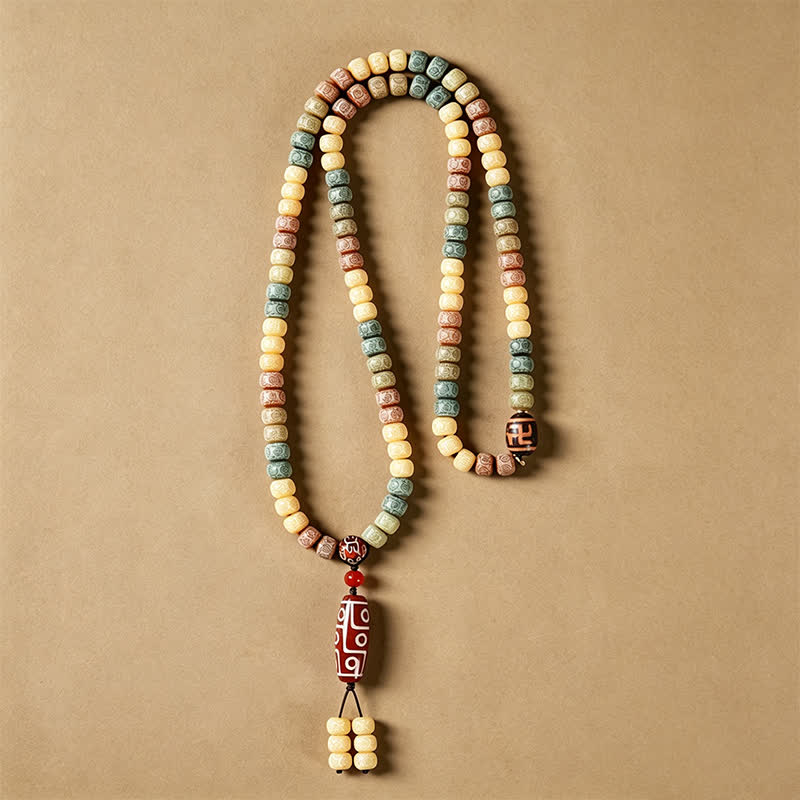 Bodhi Seed Hand-Woven Peace Vintage 108 Bead Mala