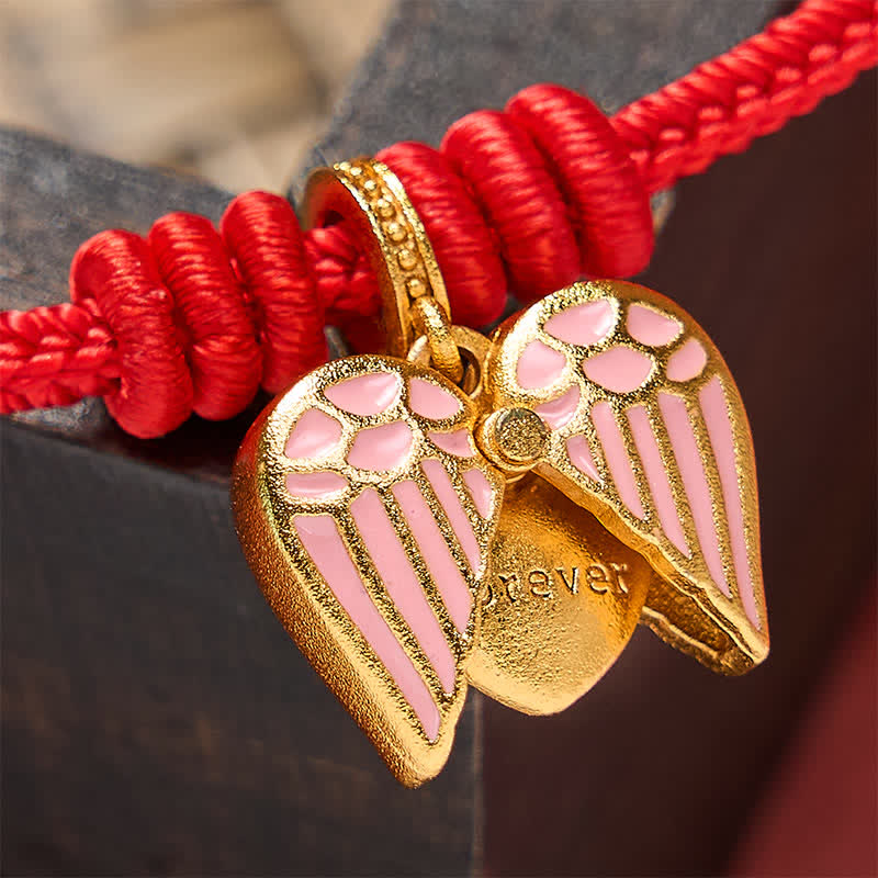 Handmade Braided Red String Love Heart Charm Protection Luck Bracelet