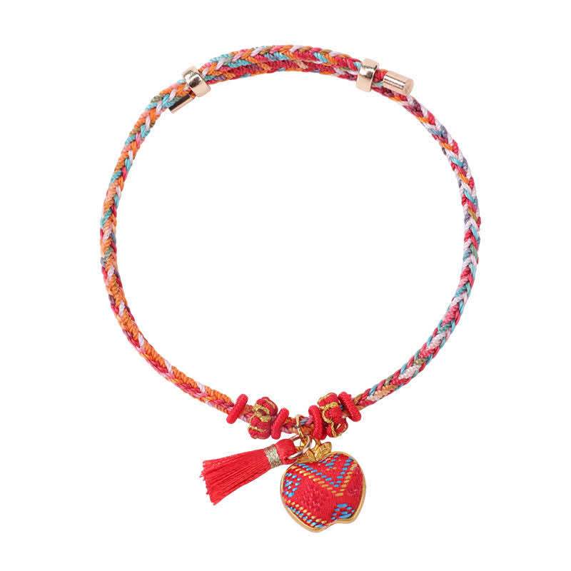Song Brocade Gourd Luck Tassel Braided Bracelet