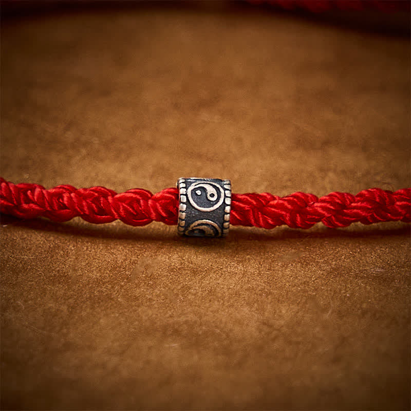 Black Red String Yin Yang Protection Hand-Woven Minimalist Bracelet