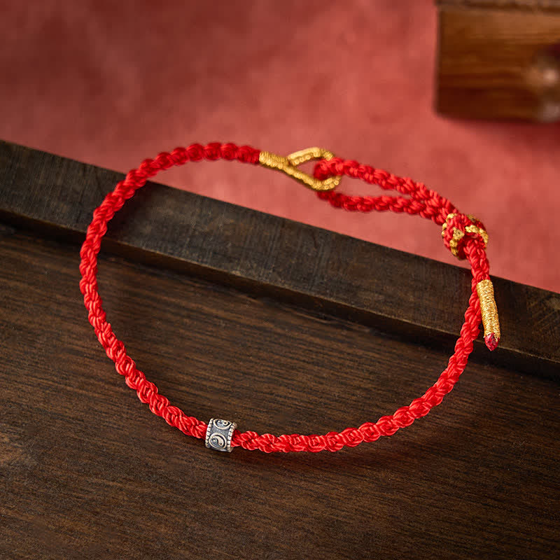 Black Red String Yin Yang Protection Hand-Woven Minimalist Bracelet