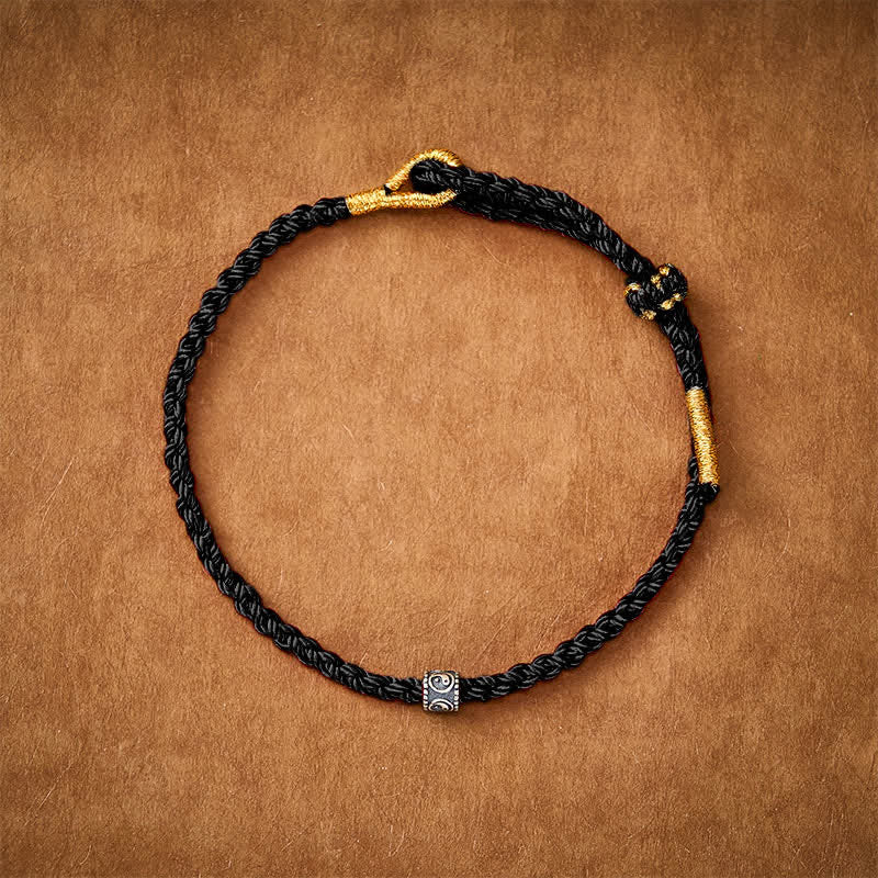 Black Red String Yin Yang Protection Hand-Woven Minimalist Bracelet