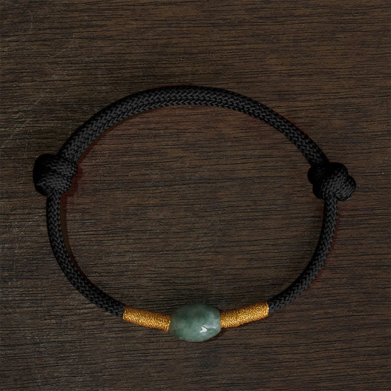 Jade Bead Red String Protection Bracelet