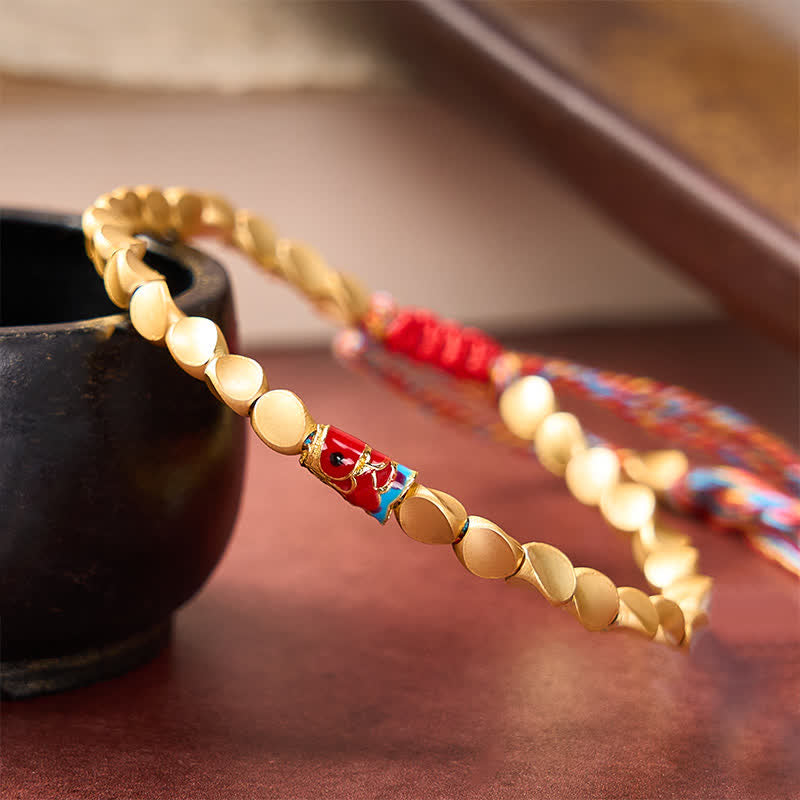 Copper Koi Fish Success Vintage Ethnic Bracelet