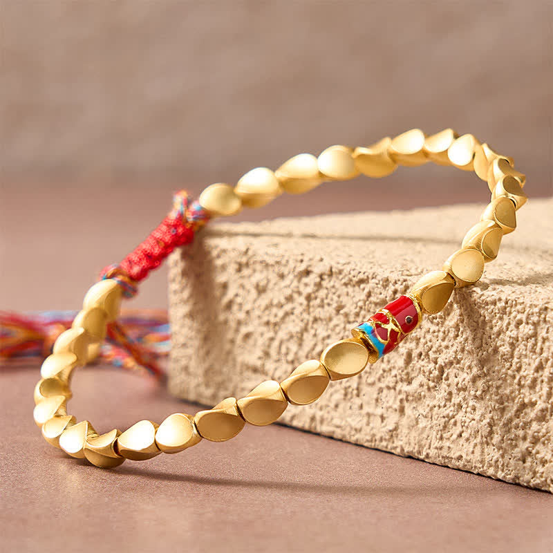 Copper Koi Fish Success Vintage Ethnic Bracelet