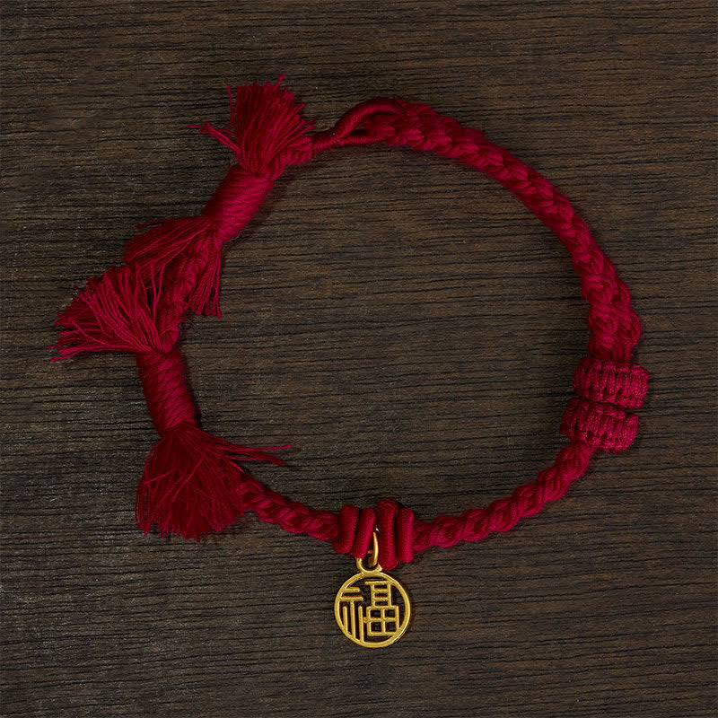 Copper Lotus Red String New beginning Bracelet