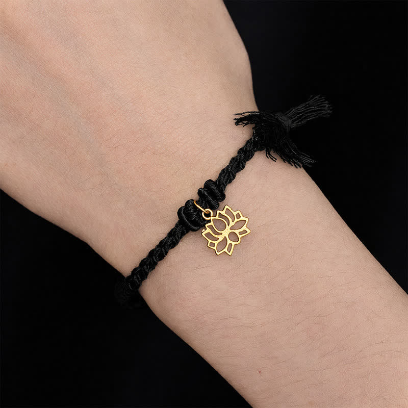 Copper Lotus Red String New beginning Bracelet