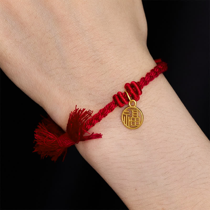 Copper Lotus Red String New beginning Bracelet