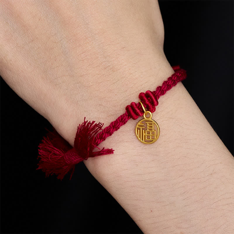 Copper Lotus Red String New beginning Bracelet
