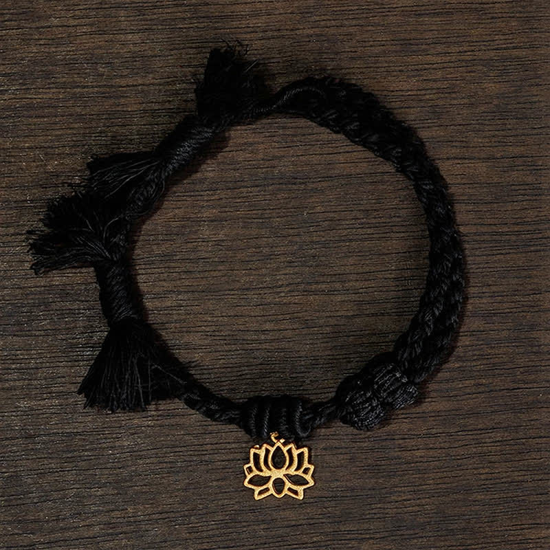 Copper Lotus Red String New beginning Bracelet