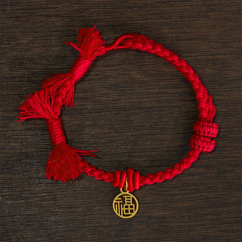 Copper Lotus Red String New beginning Bracelet